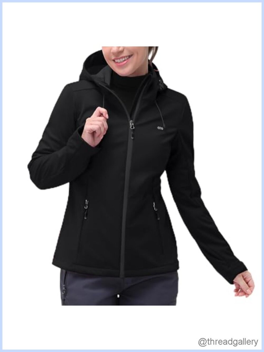 Women's Softshell Jacket Waterproof Lightweight Windbreaker Hooded